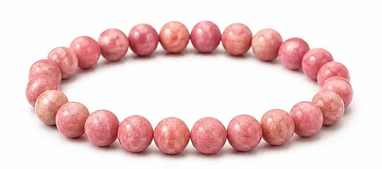 Natural Rhodochrosite Bracelet – Pink Stone Bead Bracelet