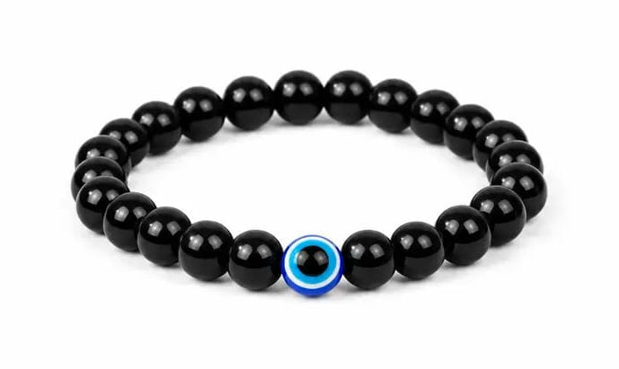Black Onyx Evil Eye Bracelet – Classic Beaded Bracelet